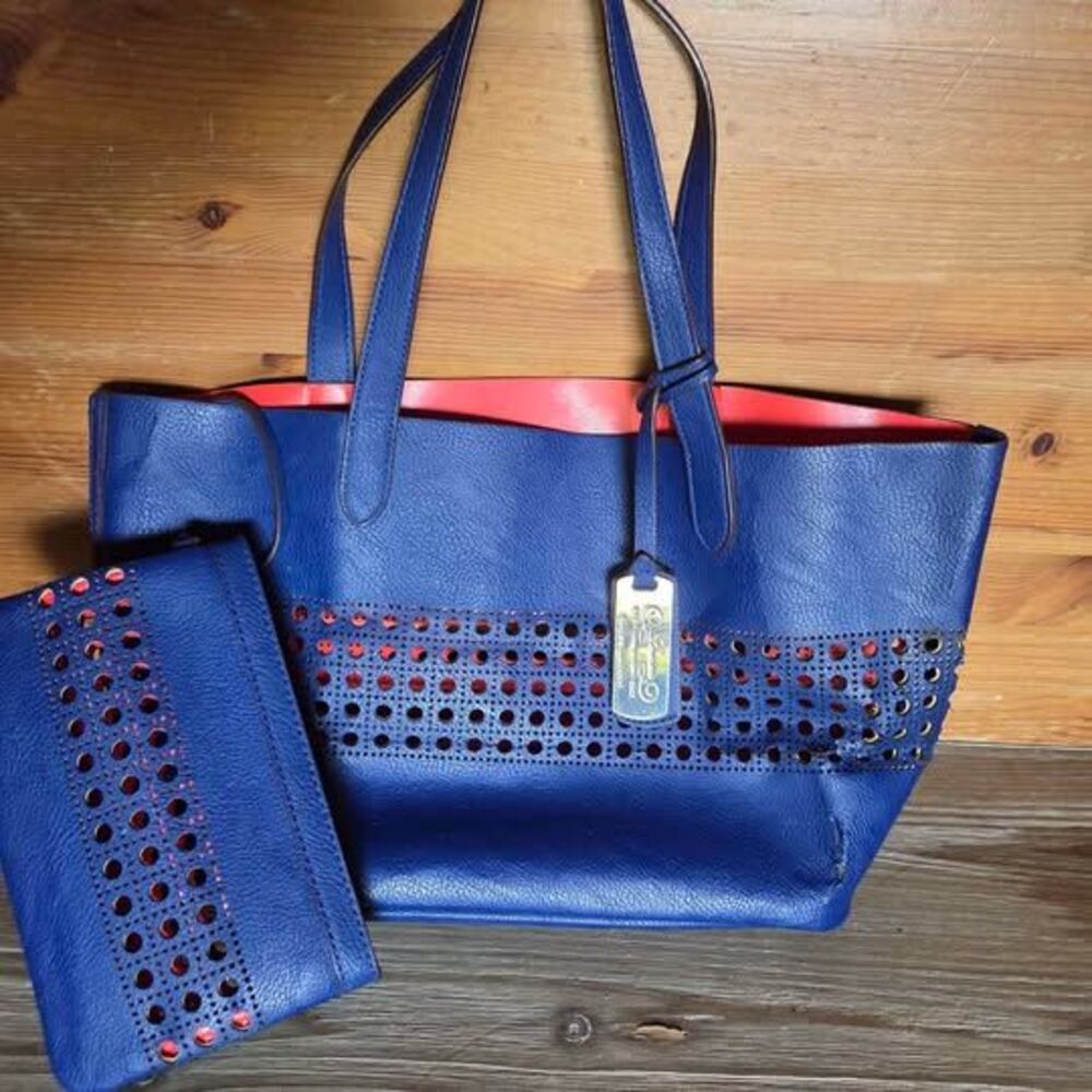 Ralph Lauren Leather Cutout Tote
